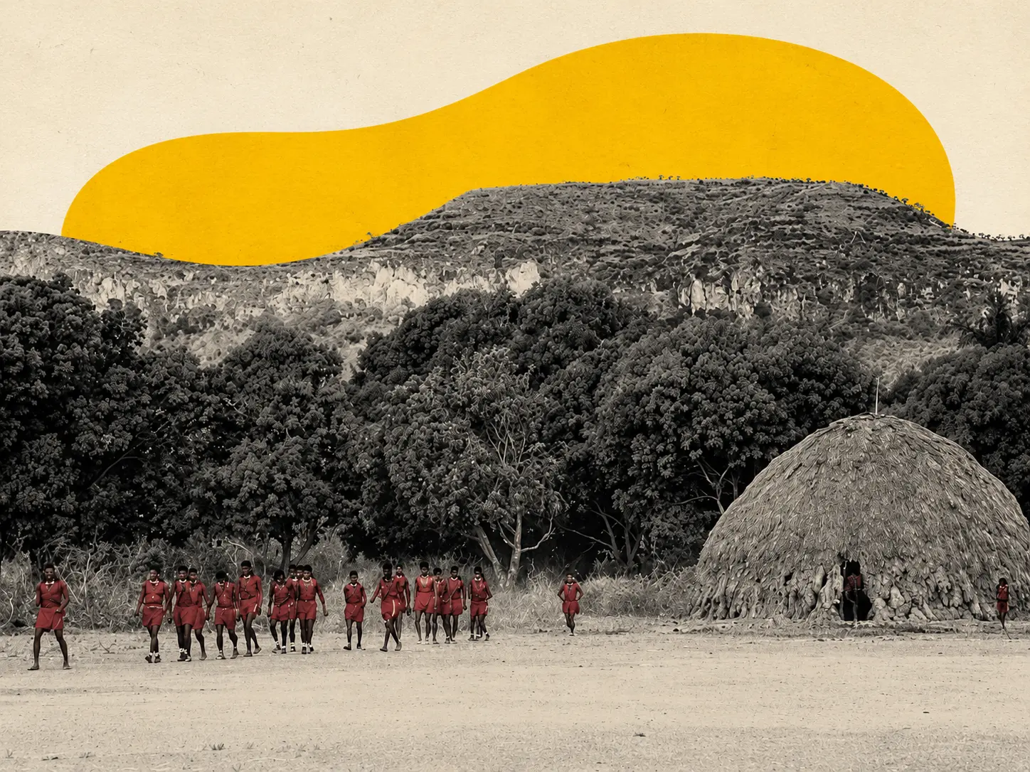 Indigenous Cerrado territory in Mato Grosso surrounded by agricultural land and native vegetation